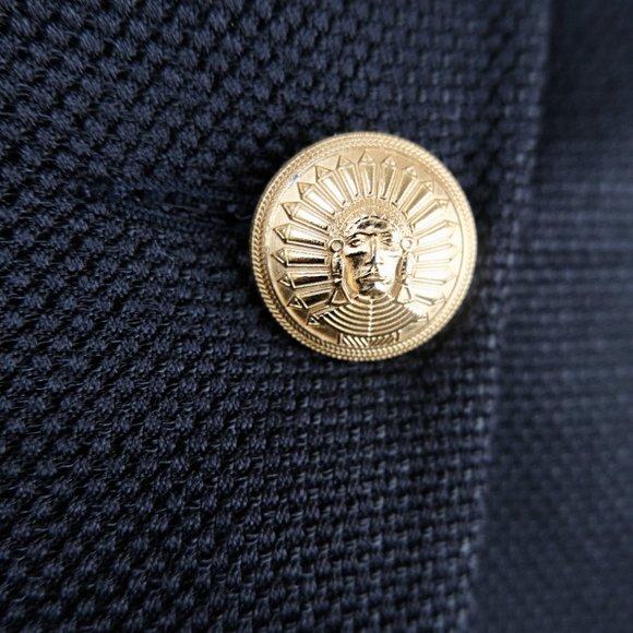 Balmain Gold Single Button Tuxedo Jacket - Picture 5 of 8